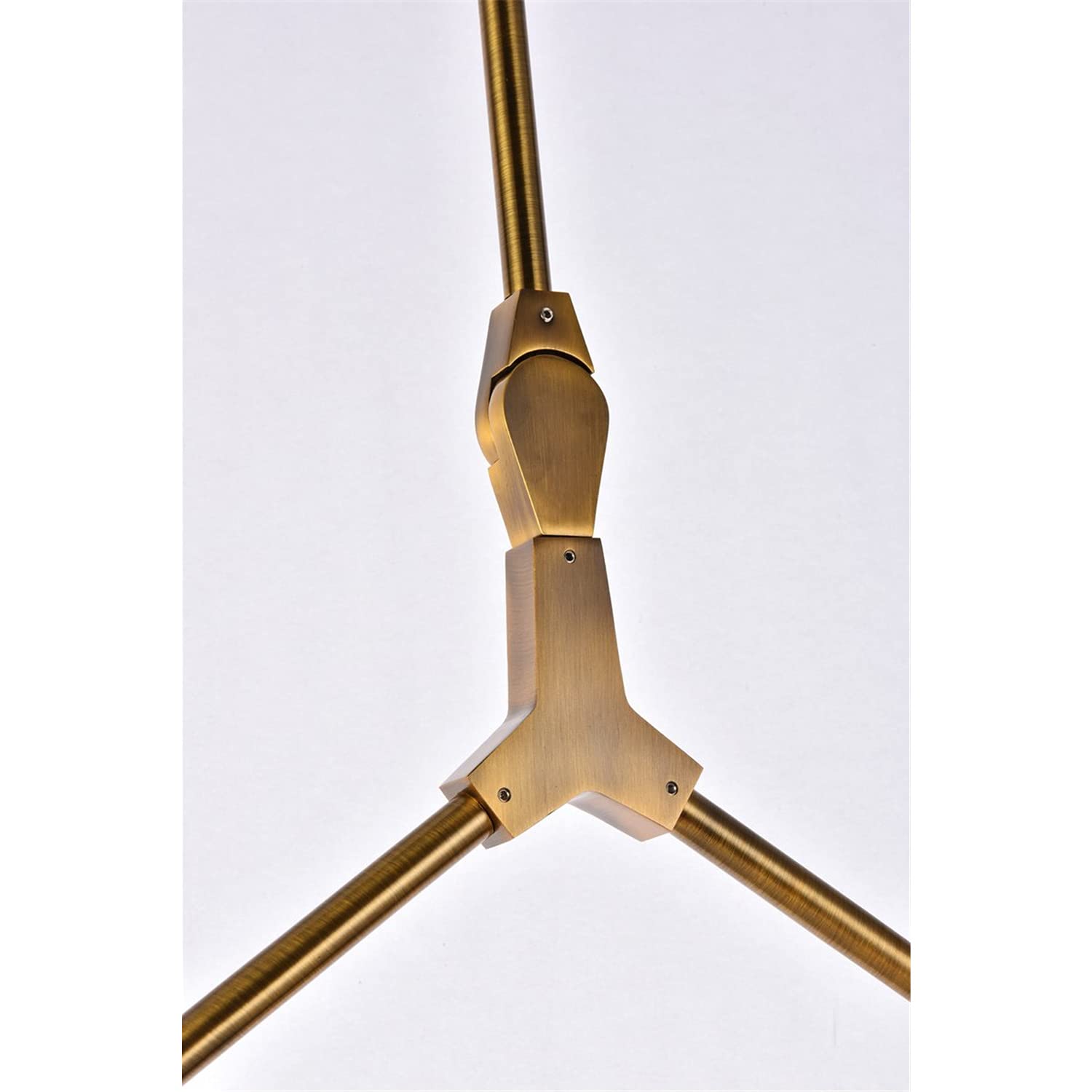 Modern 5-Light Brass Chandelier for Indoor Home Decor - Elegant Dining Room & Living Room Ceiling Lighting Fixture