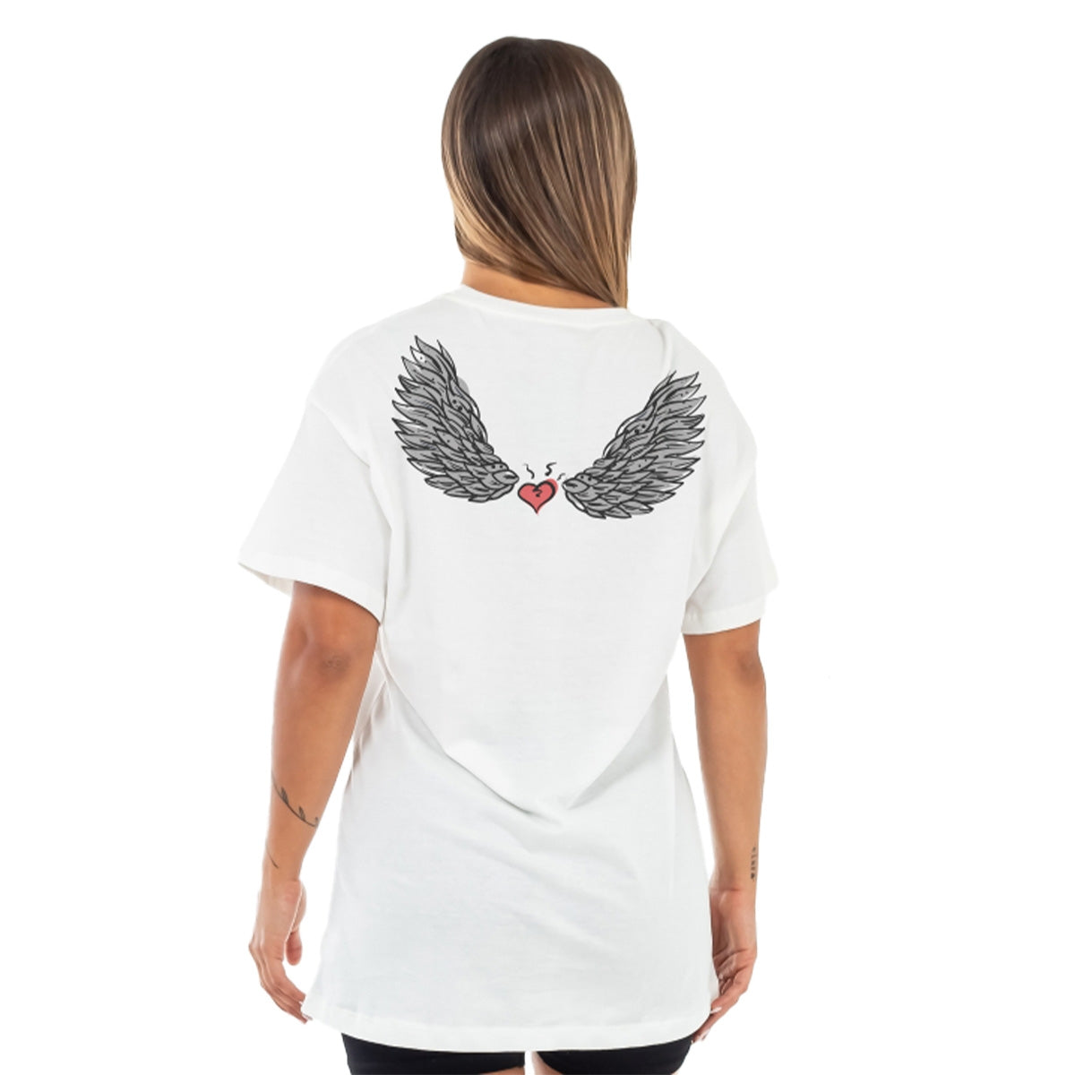 DC MC Angel White Oversized T-Shirt - Trendy Streetwear for Men & Women - Perfect for Casual Outfits, Concerts, and Everyday Wear