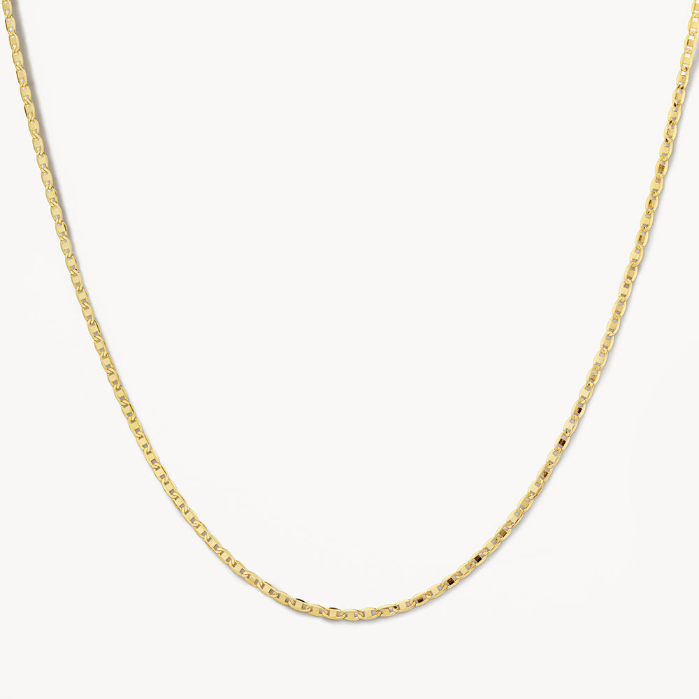 Elegant Gold Flat Anchor Chain Necklace for Women - Perfect for Layering, Everyday Wear & Beach Outfits