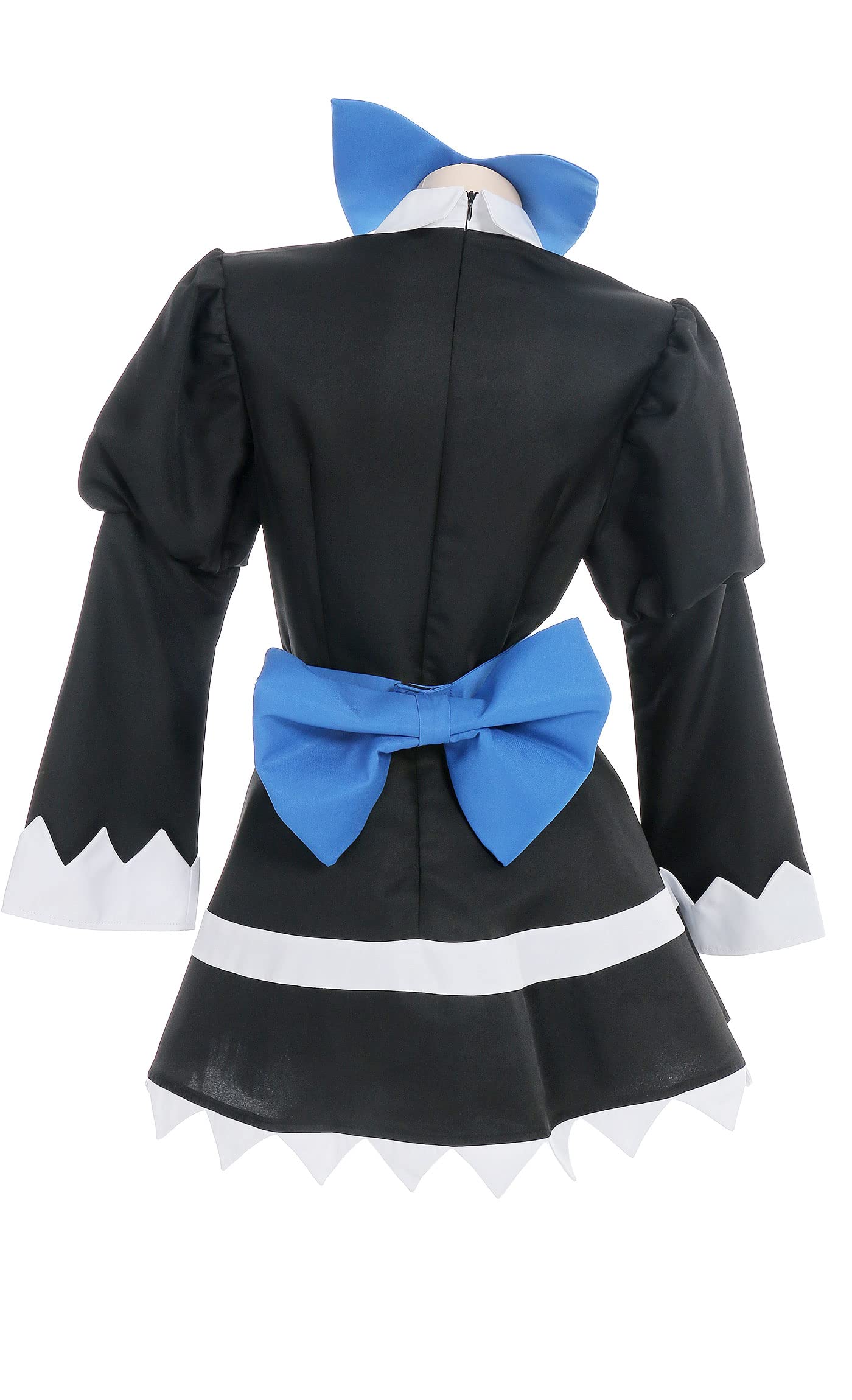 Miccostumes Women's Anime Cosplay Costume - Black French Maid Dress with Headband, Belt & Stockings | Halloween, Cosplay Party, Anime Convention Outfit