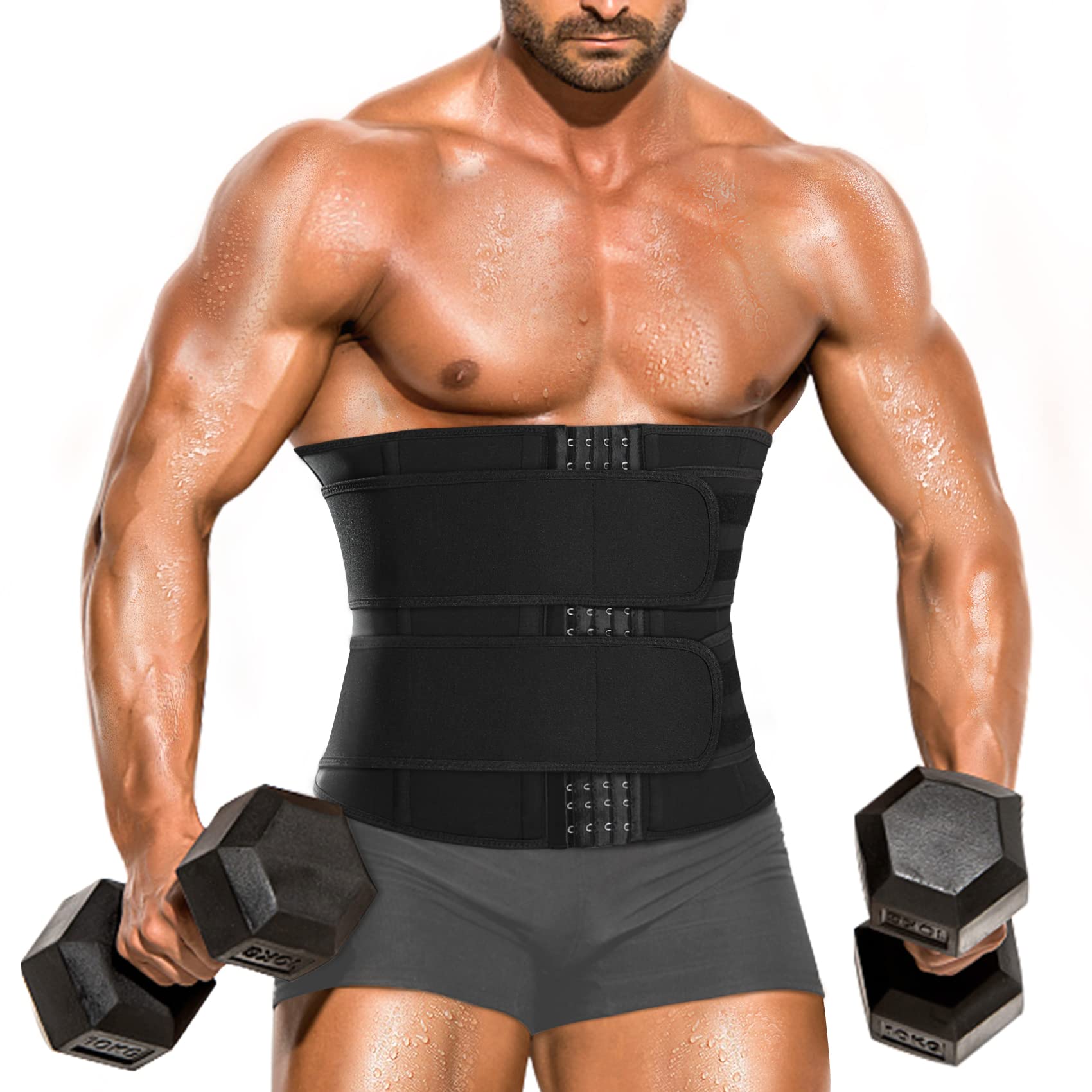Men's Waist Trainer & Tummy Control Shapewear - Neoprene Sweat Belt for Slimming & Body Shaping - Perfect for Workouts, Weight Loss & Postpartum Recovery