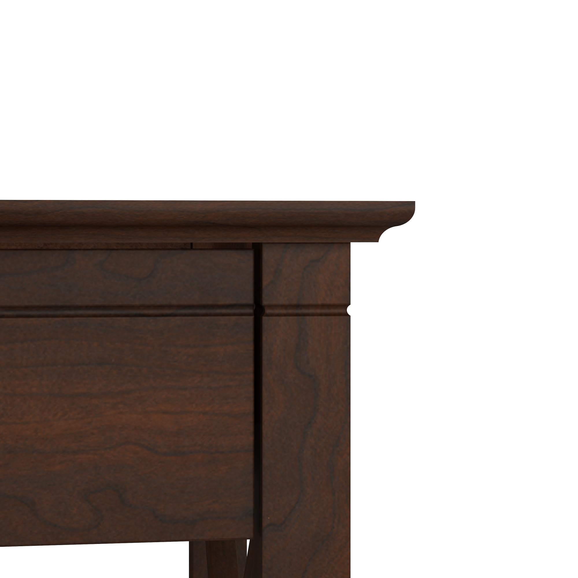 Bush Furniture Key West 48-Inch Writing Desk - Modern Farmhouse Style Home Office Desk in Bing Cherry Finish, Perfect for Small Spaces & Remote Work