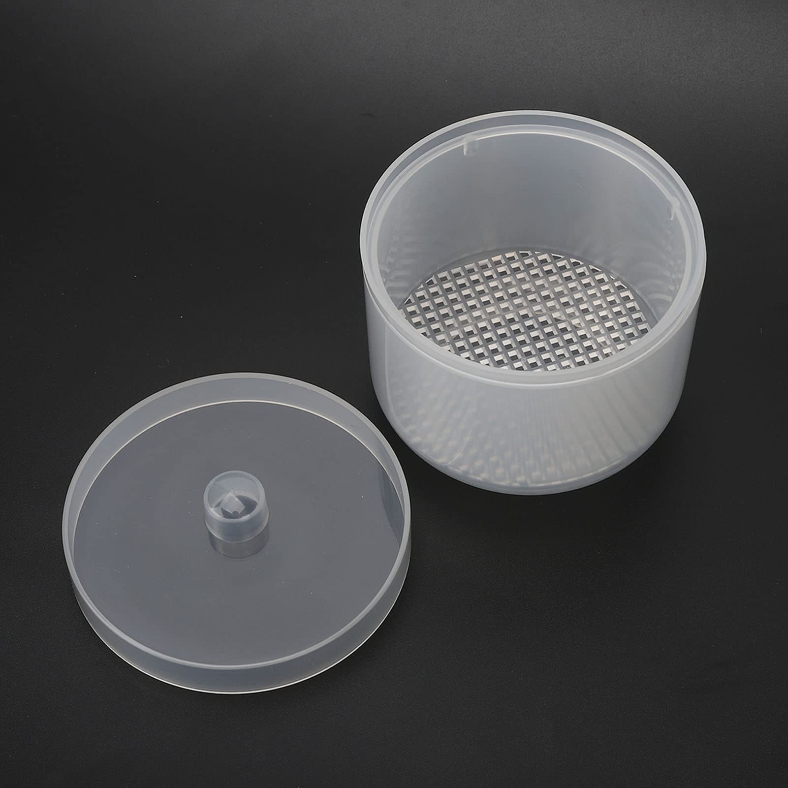 Plastic Cleaning Soak Sterilizer Box with Strainer - Storage Case Organizer for Makeup Brushes & Nail Art Tools | Durable, Anti-Fall Design | Perfect for Salon, Home & Travel Use