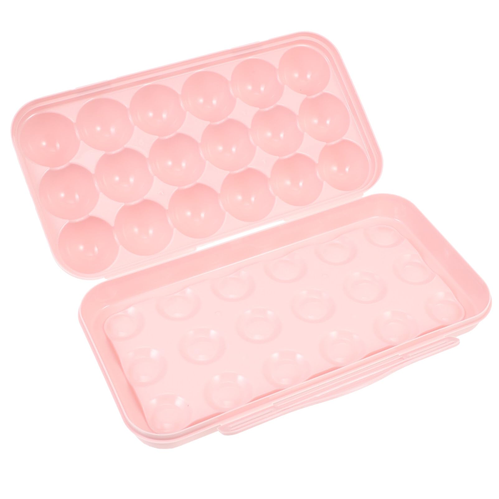 Stackable Plastic Egg Holder with Lid - Holds 18 Eggs | Refrigerator Organizer for Fresh Egg Storage | Perfect for Deviled Eggs, Breakfast Meal Prep & Kitchen Organization