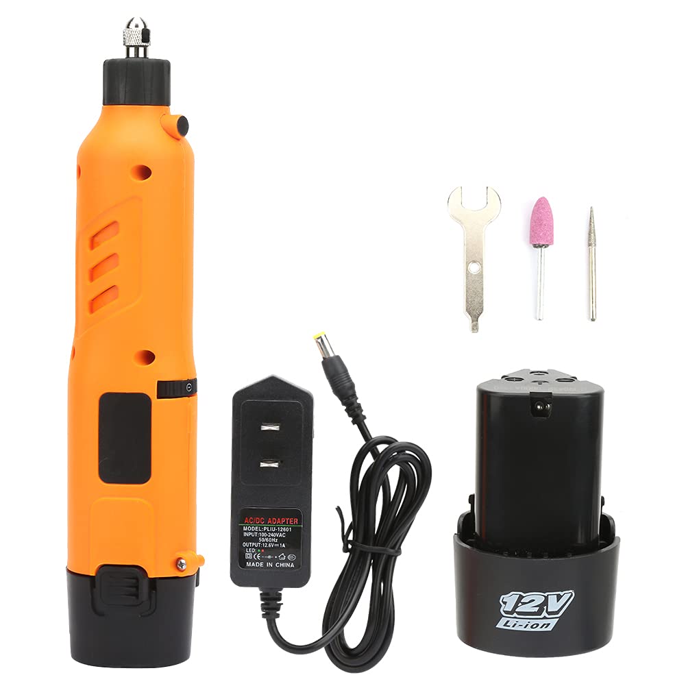 Rechargeable Cordless Rotary Tool - Electric Grinding & Polishing Machine with Lithium Battery for DIY Sanding, Drilling, Engraving, Etching | Perfect for Woodworking, Metal Crafting & Home Renovation Projects