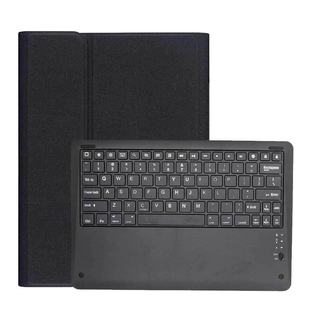 Premium Keyboard Case with Flip Folio Stand & Pencil Holder for iPad Pro 12.9 (2020) - Protective Shell Cover for Work, Study & Travel
