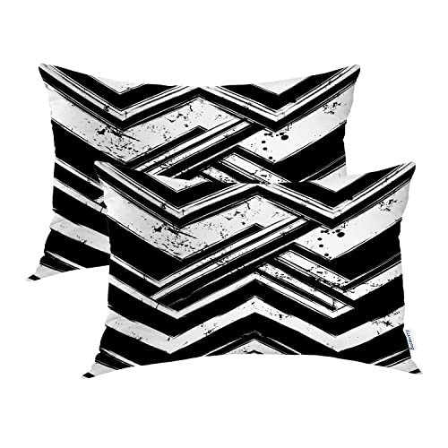Striped Pointed Ripple White