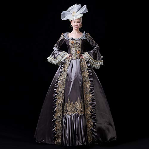 Victorian Renaissance Queen Dress for Women - Elegant Long Rococo Masquerade Gown for Cosplay, Halloween & Historical Reenactment