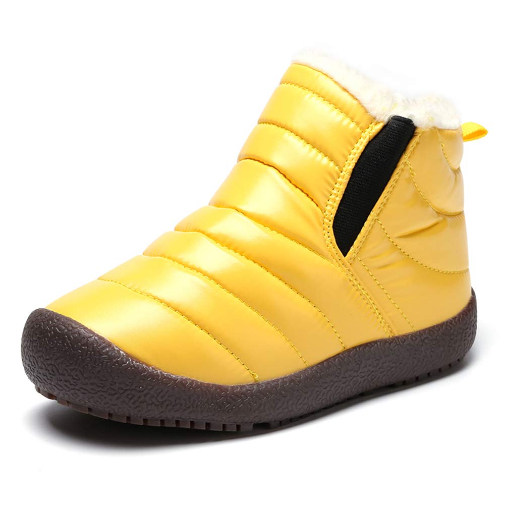 Z.SUO Kids Snow Boots - Winter Anti-Slip Waterproof Fur Lined Warm Shoes for Toddler, Little & Big Kid - Perfect for Outdoor Snow Play, Hiking & Cold Weather Activities