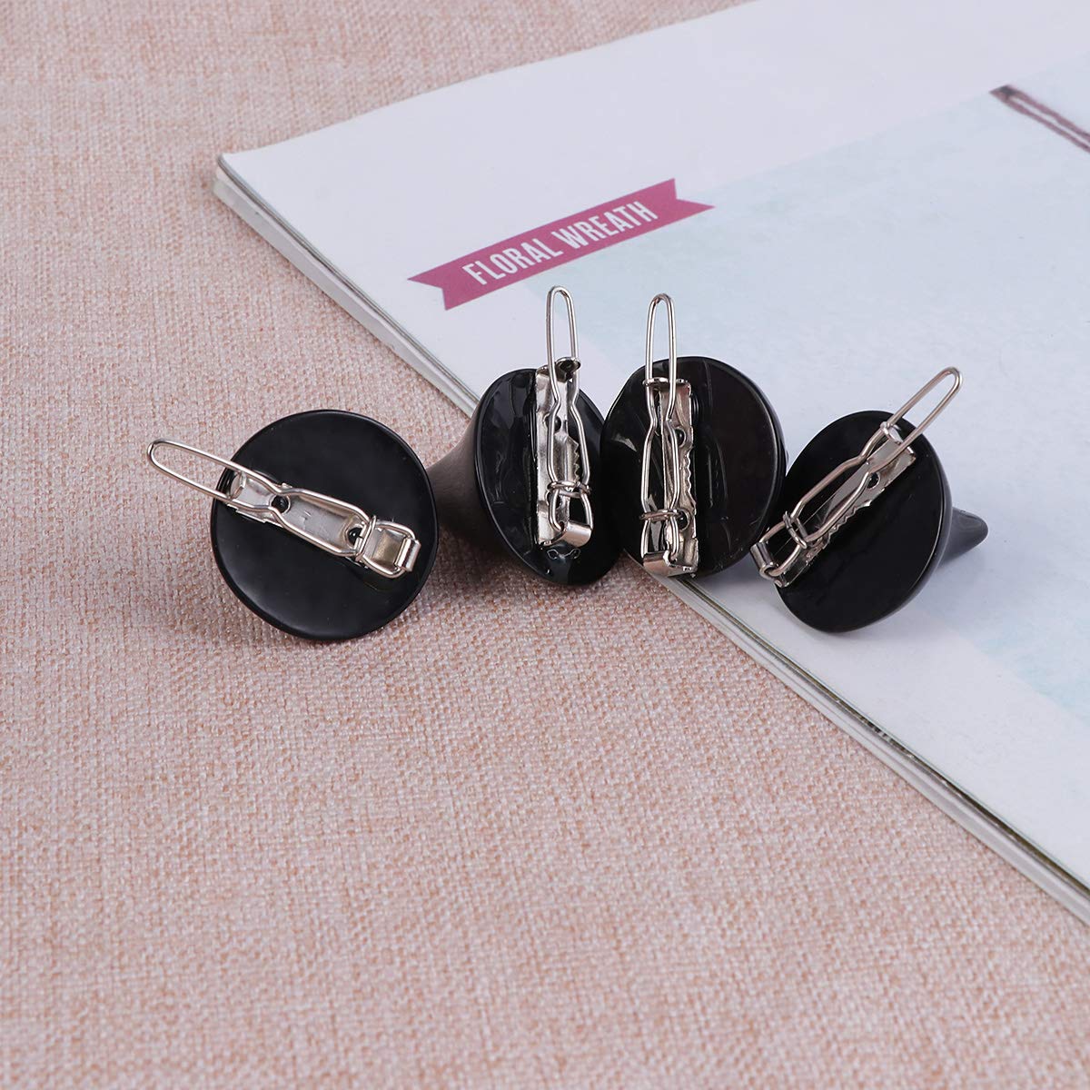 Lurrose 4-Piece Devil Horn Hair Clips Set - Gothic Little Demon Hairpins for Halloween Costumes, Cosplay & Masquerade Parties (Black) - Perfect for Costume Accessories, Themed Events & Spooky Fashion