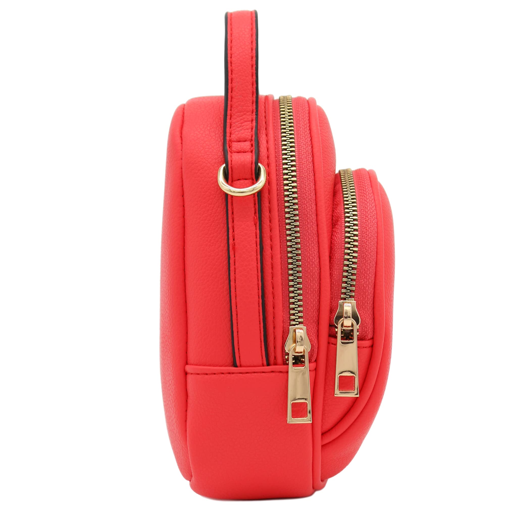 Stylish Two-Compartment Mini Oval PU Leather Crossbody Bag for Women - Perfect for Everyday Use, Travel & Shopping