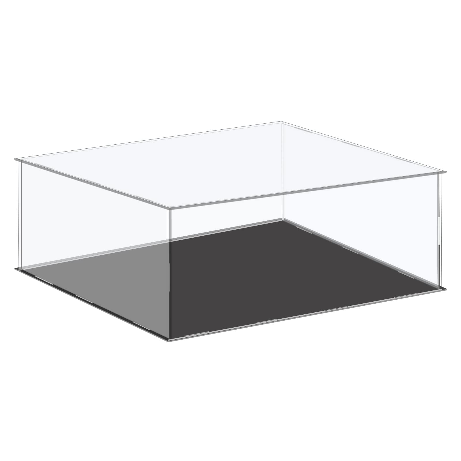 Meccanity Clear Acrylic Display Case - 16.1x14.1x6.1 Inch Dustproof Storage Box for Collectibles, Toys & Action Figures | Perfect for Showcasing Funko Pops, LEGO Sets & Model Cars