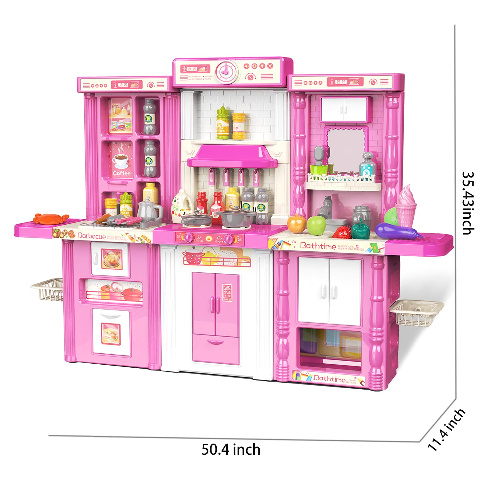**Best Kids Kitchen Playset for Ages 3-8 – Realistic Lights & Sounds, Spray & Play Sink – Pretend Play Kitchen Toys for Boys & Girls – Perfect for Birthday Gifts & Indoor Role-Playing Fun**