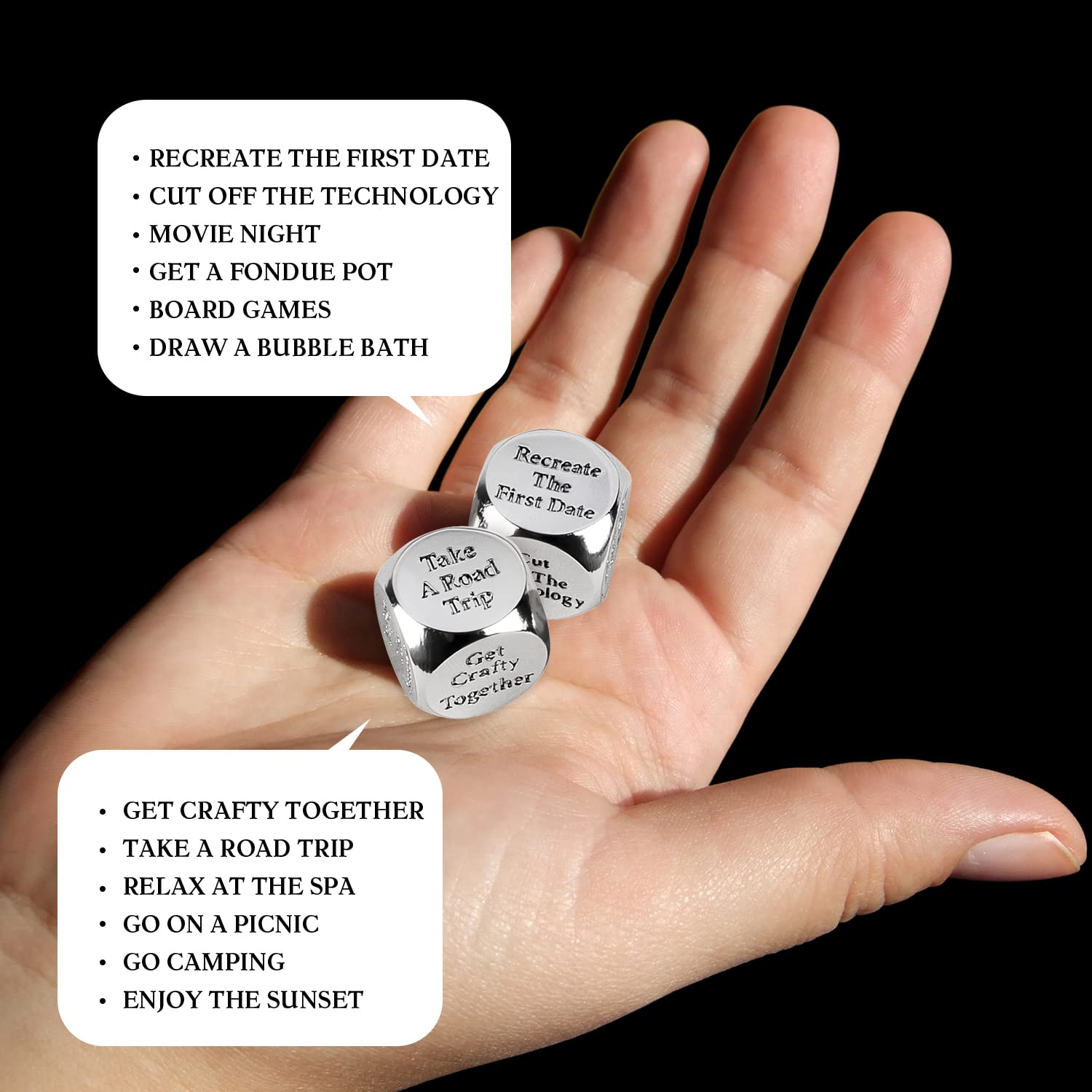 20th Anniversary Gift for Couples - Romantic Date Night Dice Set for Him & Her - Fun 20 Year Celebration Ideas - Perfect for Anniversaries, Valentine's Day & Special Occasions