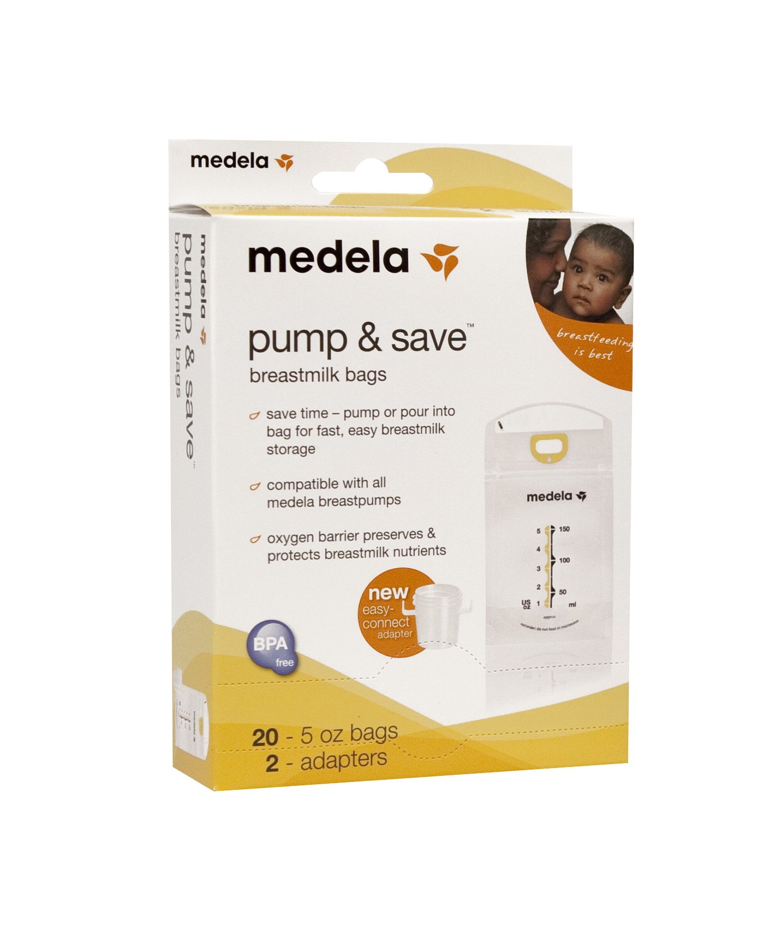 Medela Breast Pump and Breast Milk Storage Bags - 20 Count Pack - Perfect for Nursing Moms at Home, Work or Travel
