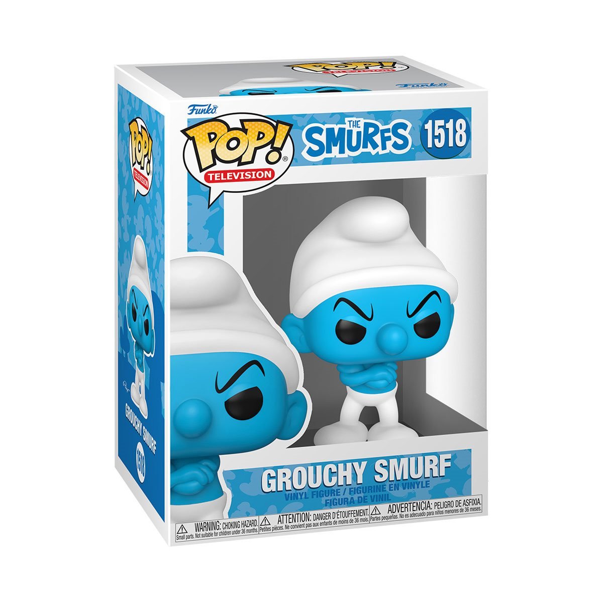 The Smurfs: Grouchy Smurf Plush Toy - Cute Collectible Doll for Kids & Fans - Perfect for Birthday Gifts, Room Decor, and Smurfs Themed Parties