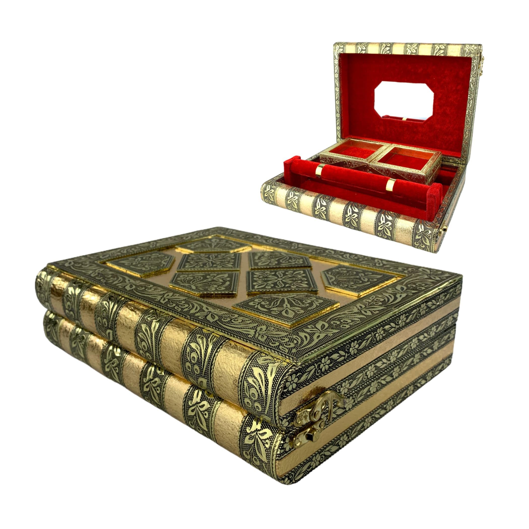 LOVENSPIRE Elegant Jewelry Box for Bangles - Perfect for Indian, Pakistani, Arab Weddings, Dulhan Gifts & Bridesmaid Jewelry Storage - Luxury Vanity Box for Wedding Accessories & Jewelry Organization