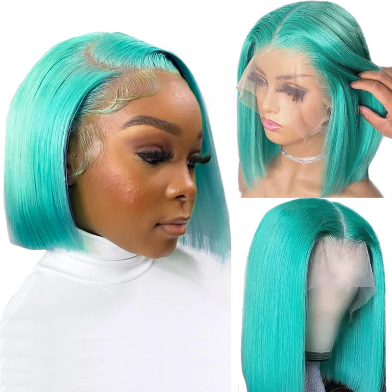 Eullair Blonde Straight Short Bob 13x4 Lace Front Wig - 100% Human Hair for Women & Girls | Summer Fashion, Cosplay, Daily Wear & Special Occasions