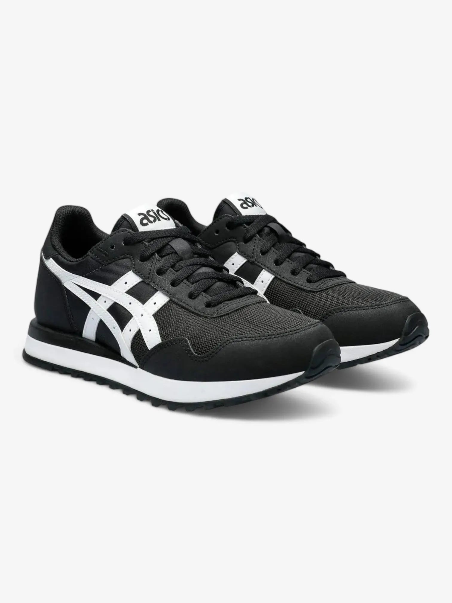 ASICS Women's Tiger Runner II Running Shoes - Black & White | Lightweight Cushioned Sneakers for Jogging, Gym & Daily Wear