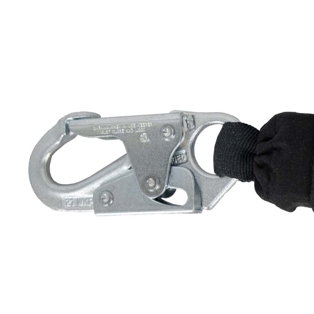 Arc Flash 6' Internal Energy Absorbing Lanyard - Aramid Fiber, Dual Leg Safety Harness with Soft Loop & Snap Hook - Perfect for Electrical Work & Fall Protection