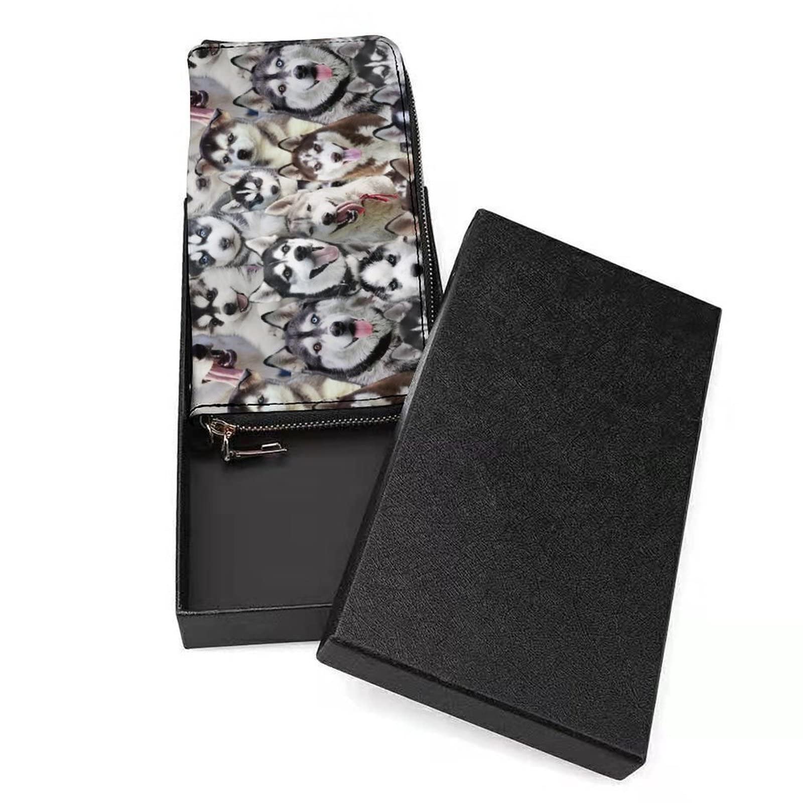 Funny Husky Dog Print Wallet for Women & Men - Cute Husky Lover Coin Purse & Credit Card Holder - Perfect Gift for Dog Owners, Groomers & Husky Moms - Great for Everyday Use, Travel & Shopping