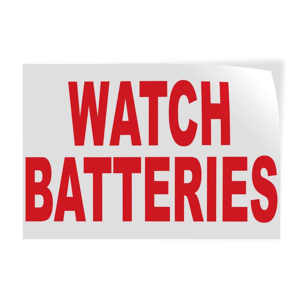 Premium Red Industrial Vinyl Safety Decal Stickers - Multiple Sizes (36x24 Inches) - Durable Watch Batteries & Business Labels - Perfect for Workplace Safety Signs, Equipment Labeling & Industrial Organization