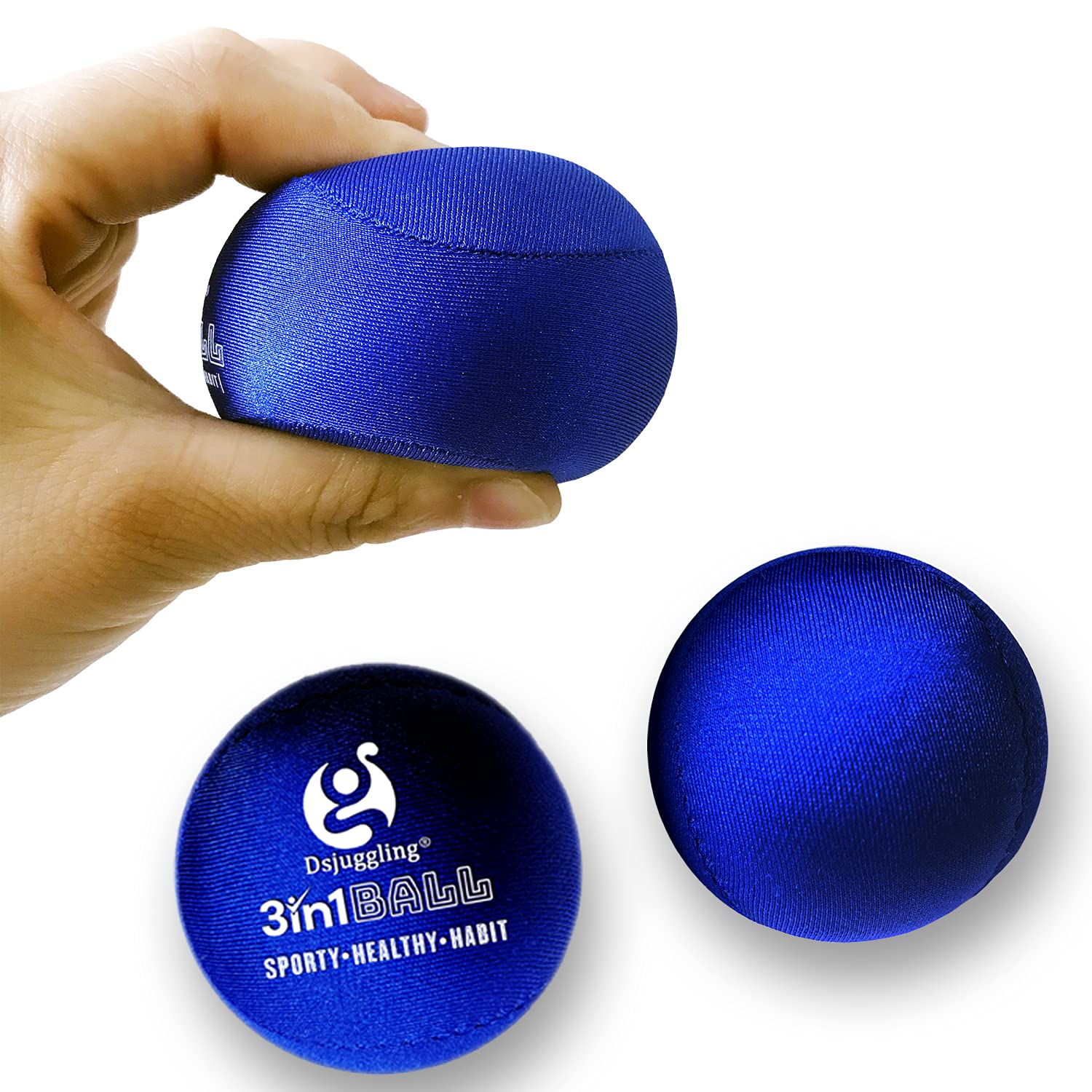 DSJUGGLING 3-in-1 Multi-Function Juggling Balls Set - Washable Water Skimming Balls for Pool, Beach & Training | Soft Bouncy Grip Balls for Beginners & Professionals | Perfect for Outdoor Games, Water Play & Skill Development