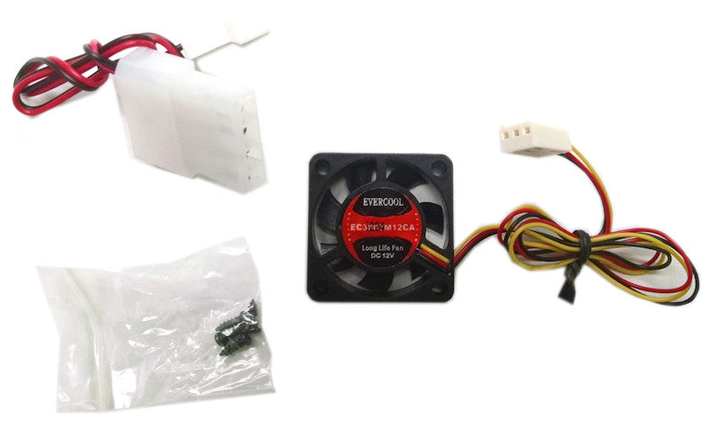 Evercool 30x30x7mm Medium Speed 3 Pin 12V DC Cooling Fan EC3007M12CA - Perfect for PC Cooling, Electronics Projects & Small Device Ventilation