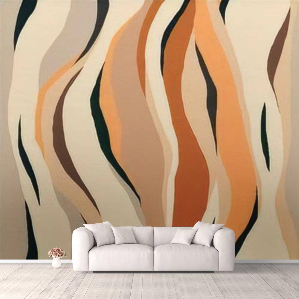Trendy Pastel Abstract 3D Wallpaper - Hand Drawn Creative Collage Design, Self-Adhesive Peel & Stick Wall Mural for Bedroom, Living Room, Dorm Decor - Perfect for Walls, Ceilings & Wardrobes | Modern Home & Office Interior Design Solution