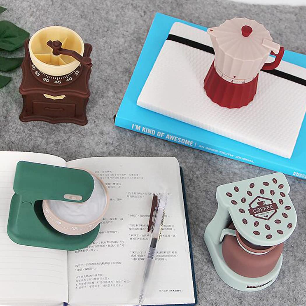 Hoshen Cute Coffee-Shaped Timer - Kitchen Cooking & Baking Alarm Clock, Study Reminder, Coffee Grinder Accessory (Random New/Old Model) - Perfect for Home Baking, Coffee Brewing & Time Management