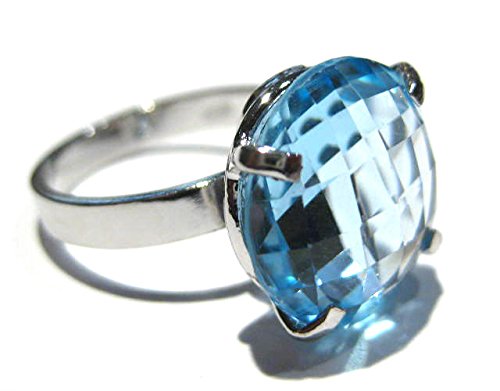 Exquisite Topaz Gemstone Ring for Women – Elegant Blue Topaz Jewelry Gift for Her – Perfect for Engagement, Anniversary & Special Occasions