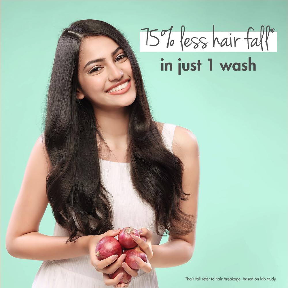 Love Beauty & Planet Sulfate-Free Shampoo with Onion Oil, Blackseed Oil & Patchouli for Hair Fall Control – Paraben & Dye Free, 200ml – Ideal for Thinning Hair & Scalp Care