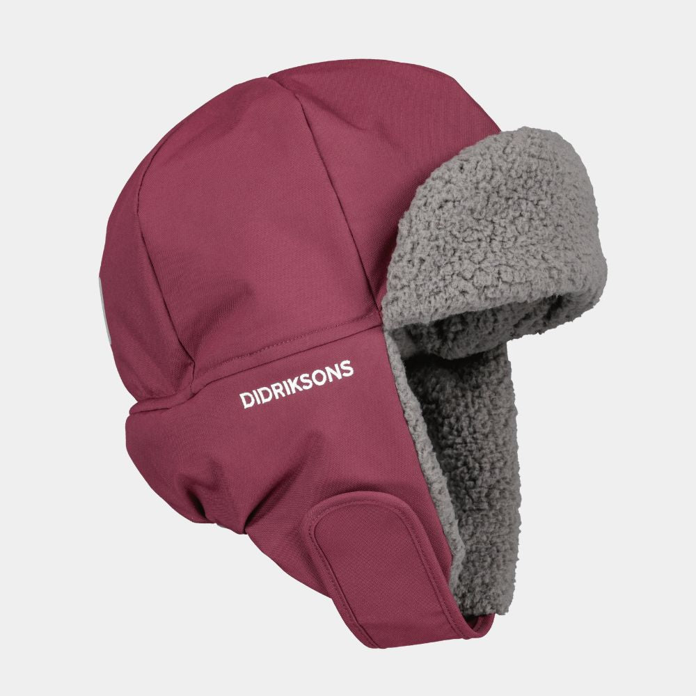 Didriksons Biggles Winter Hat for Men & Women - Rusty Wine Color, Warm Fleece Lined Beanie for Cold Weather, Skiing, Snowboarding & Outdoor Activities