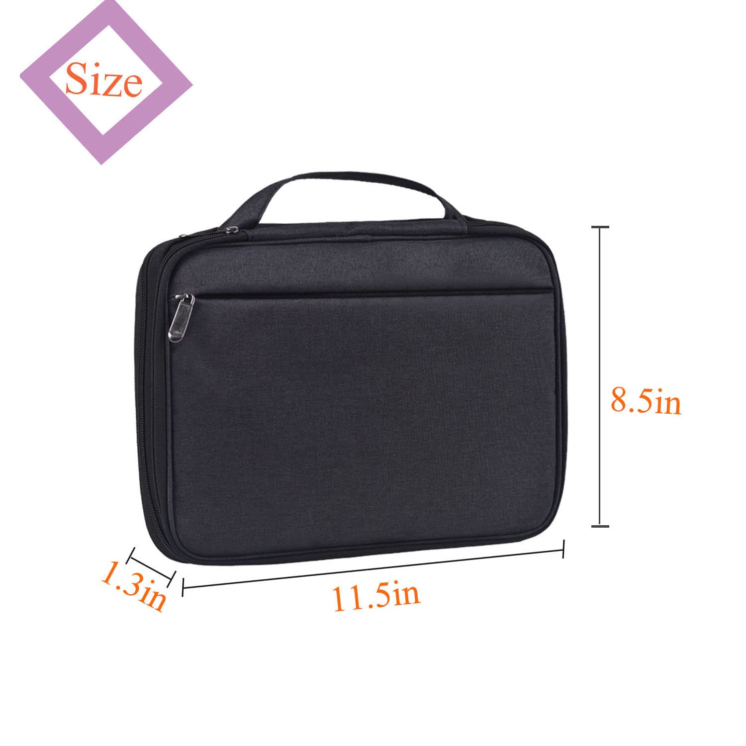 Watch Band Organizer Case - Holds 35 Straps & Accessories for Travel & Storage (Black)