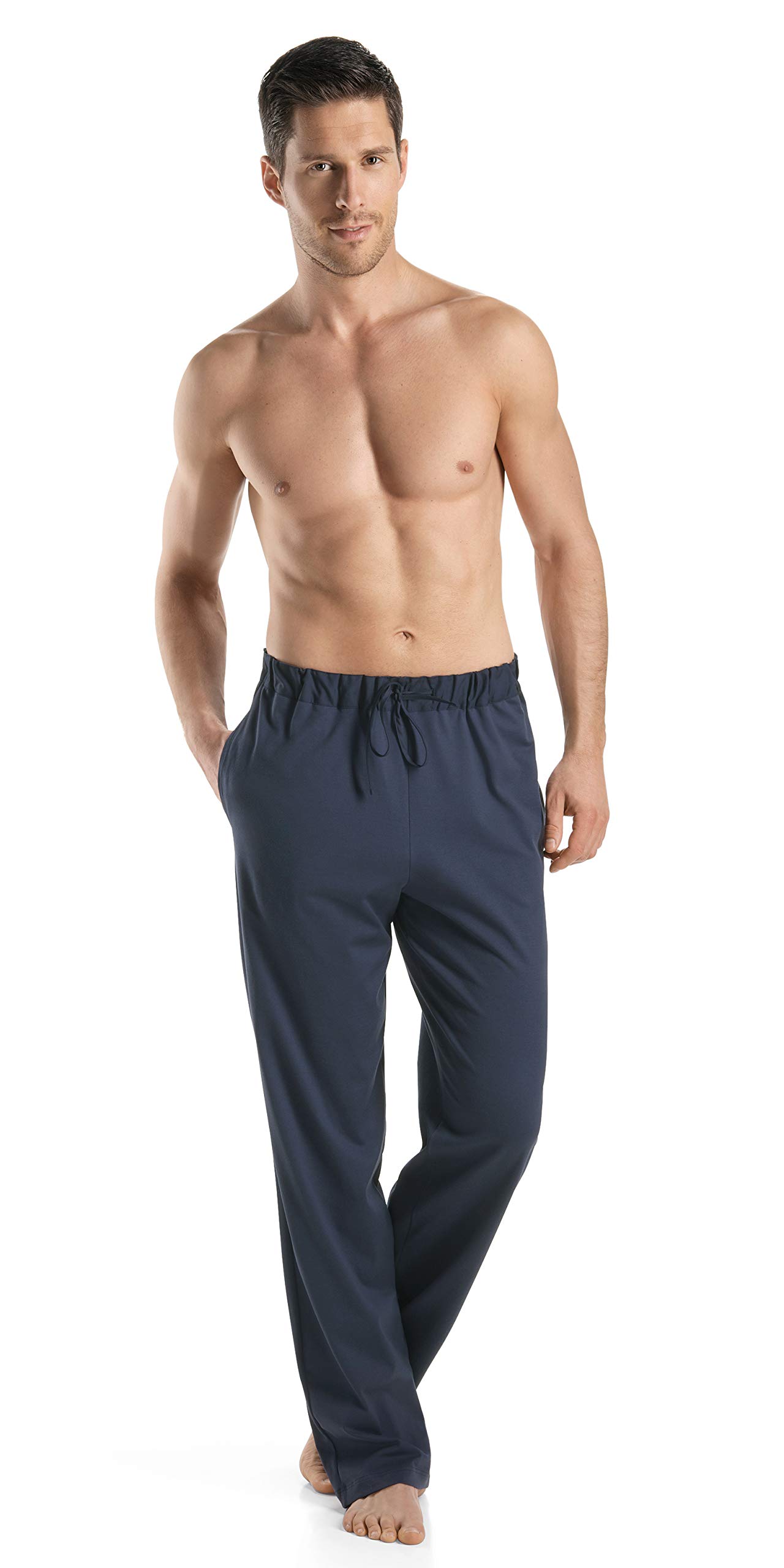 HANRO Men's Night & Day Knit Lounge Pants - Soft Comfortable Relaxed Fit Sleepwear & Home Wear for Lounging, Yoga, and Casual Wear