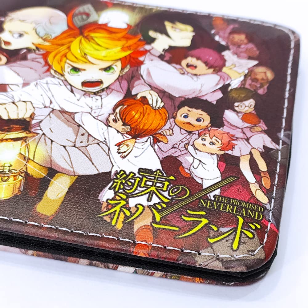 Anime Emma Wallet - Short Bifold Leather Money Bag for Cosplay & Halloween | Perfect for Anime Conventions, Costume Parties & Collectors