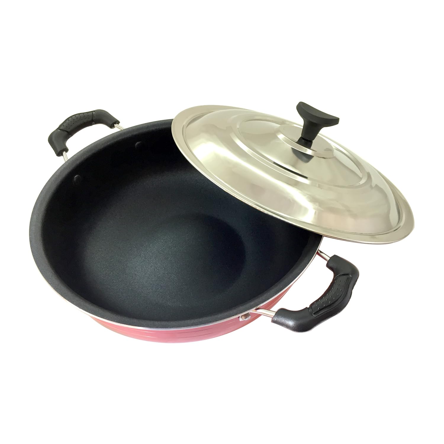 Nonstick Aluminum Kadai Wok Pan - 8.5