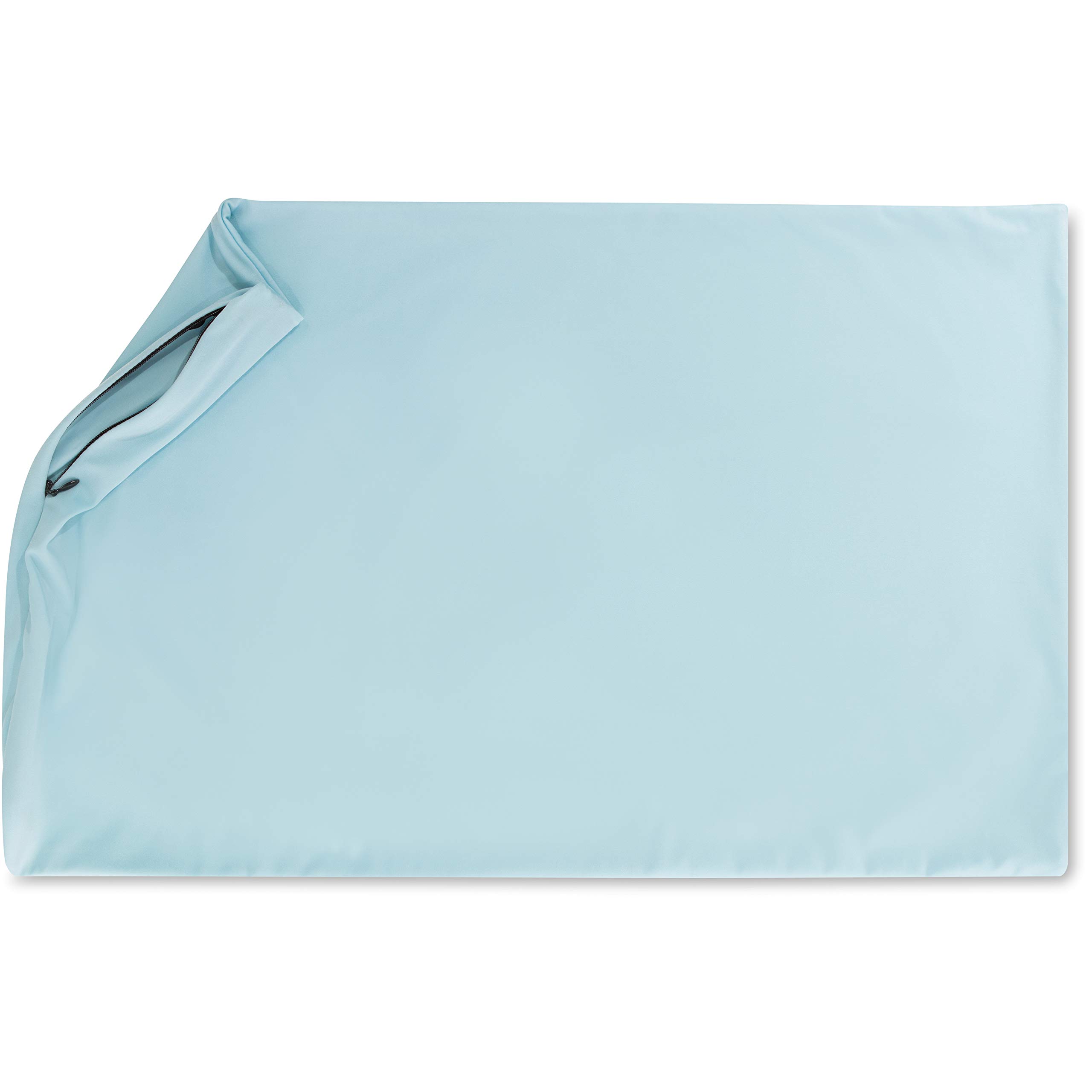 Premium Microbead Bed Pillow Cover - Ultra Soft & Breathable 85% Spandex/15% Nylon Cooling Pillowcase for Side Sleepers | Sweet Baby Blue Anti-Aging Silk-Like Cover for Back Pain Relief & Better Sleep