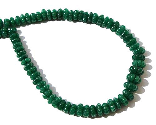 16.5 Inch Natural Green Quartz Carved Melon Beads (8-12mm) for Jewelry Making, DIY Crafts, and Boho Fashion Accessories