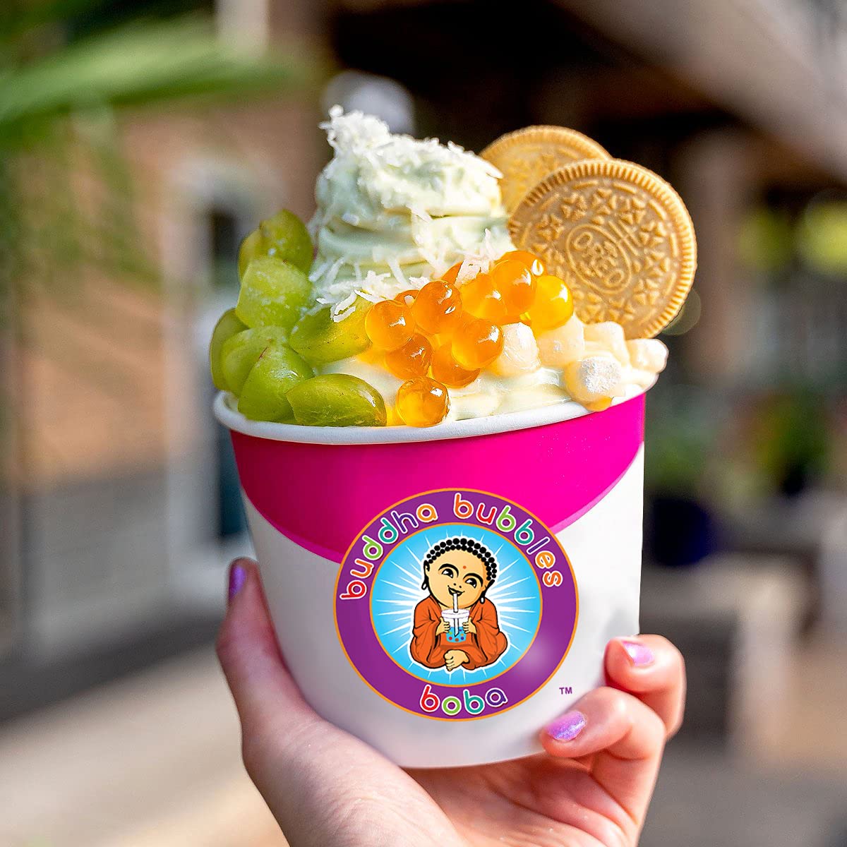 Sour Green Apple Coconut Jelly Dessert Topping - Buddha Bubbles Boba Topping for Bubble Tea, Yogurt, Ice Cream & Desserts