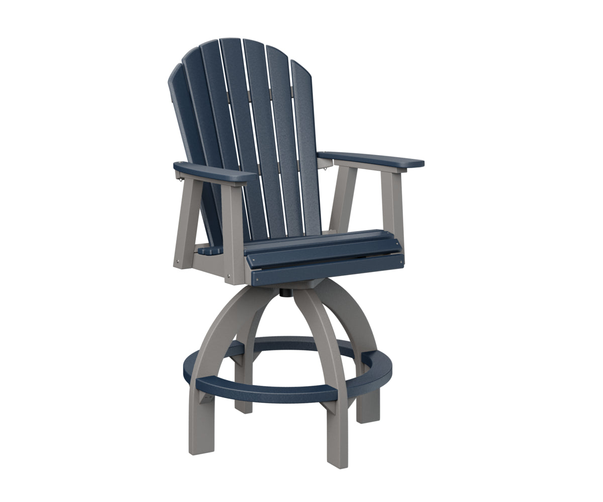 Berlin Gardens Comfo Back Swivel Bar Chair - Adjustable Height Counter Stool for Kitchen Island, Breakfast Nook & Home Bar - Comfortable Swivel Seat with Back Support