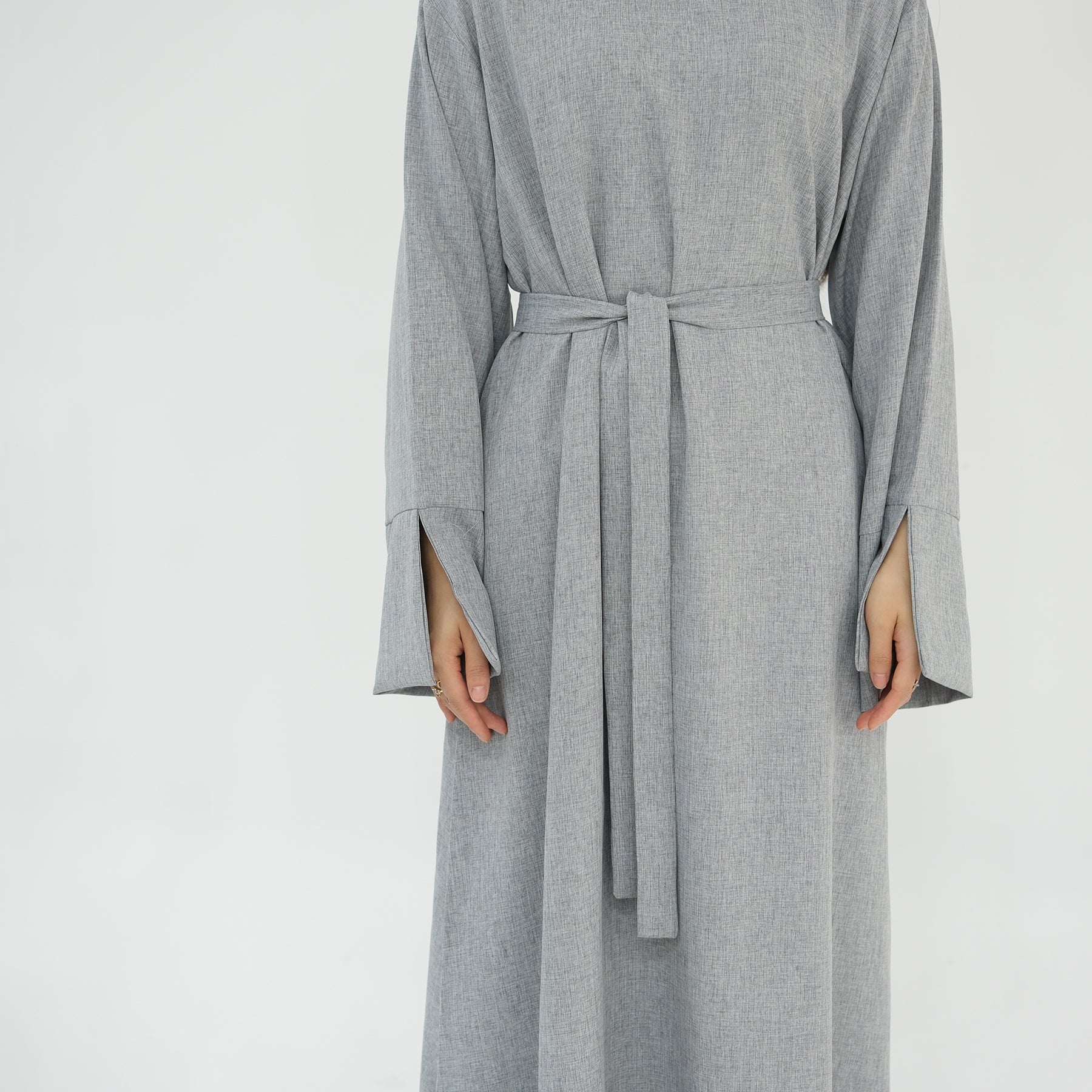 Stylish Heather Gray Everyday Abaya - Modest Islamic Dress for Women - Perfect for Prayer, Work & Casual Wear