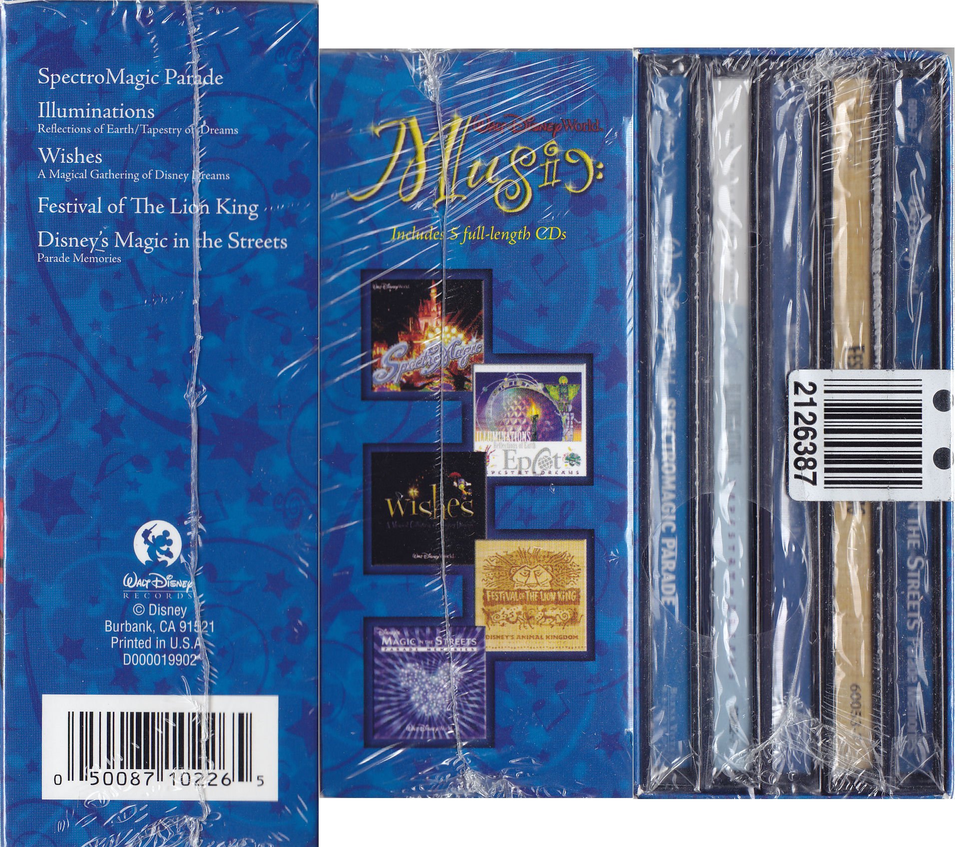 Walt Disney World Music 5 CD Box Set - Classic Disney Songs Collection | Perfect for Family Road Trips, Home Entertainment & Disney Fans