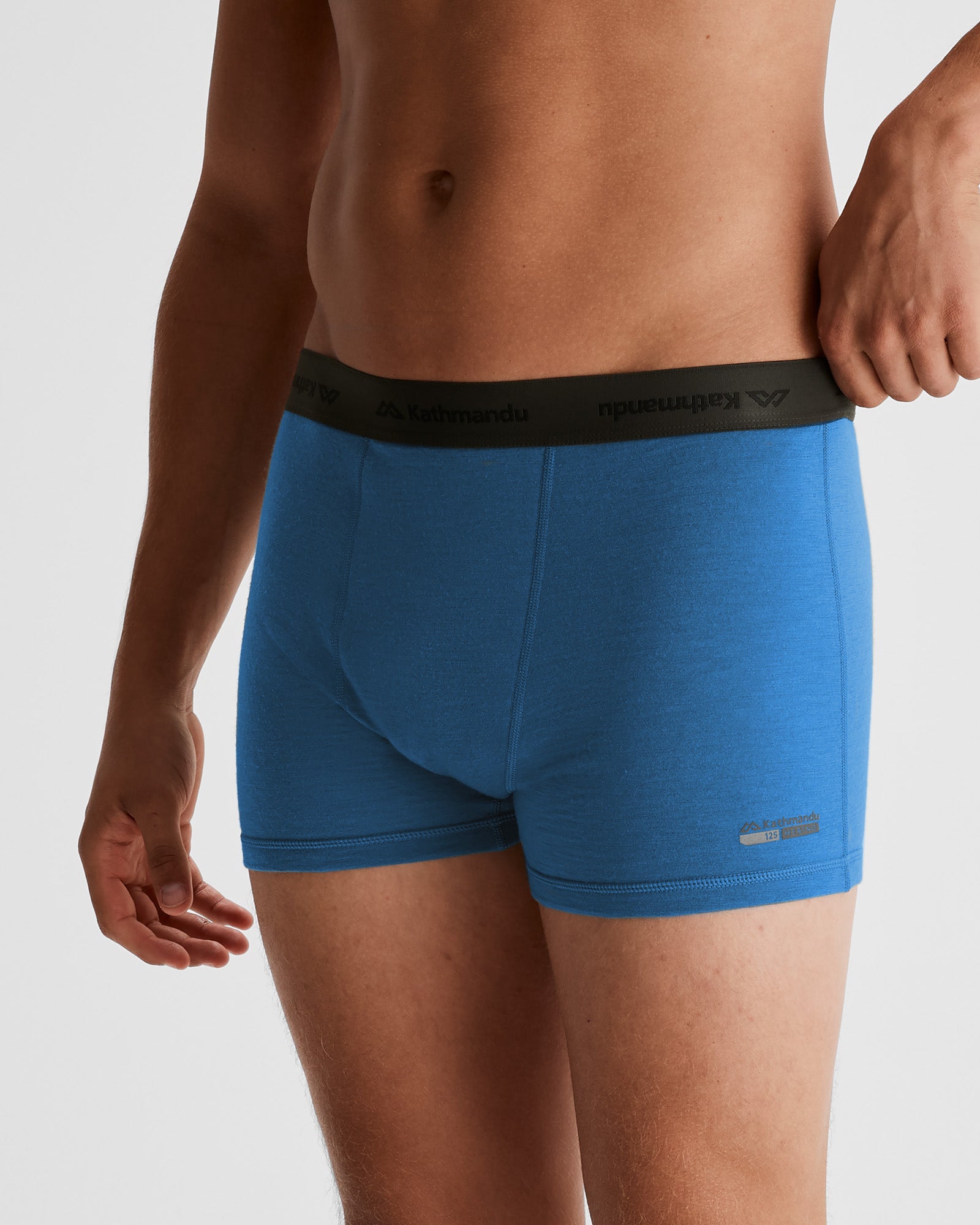 Men's K Merino 125 4.5 Inch Boxer Briefs - Dark Eddy - Ultra Soft Merino Wool Underwear for All-Day Comfort - Perfect for Travel, Hiking & Everyday Wear