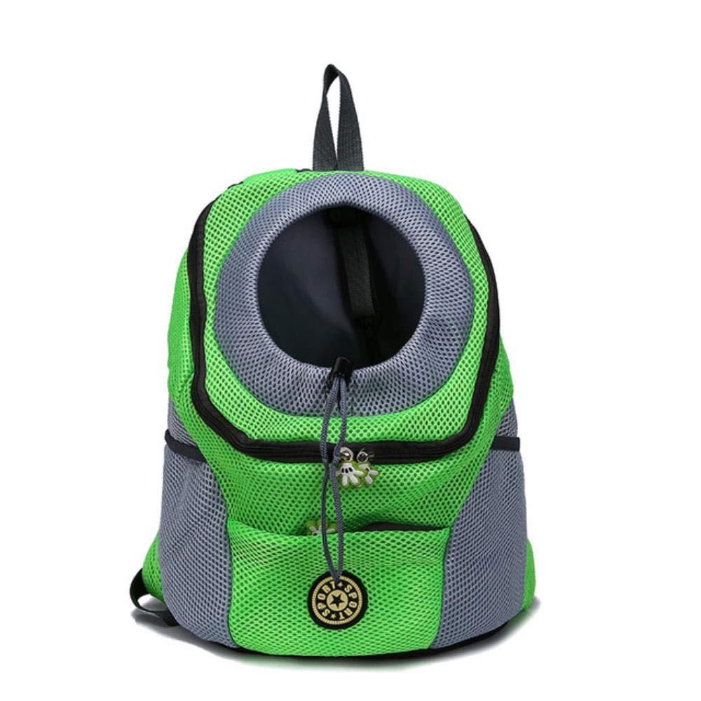 Portable Cat Backpack Carrier for Outdoor Travel - Breathable Mesh Pet Carrier with Shoulder Straps for Cats & Small Dogs (Green) - Perfect for Hiking, Camping & Airplane Trips