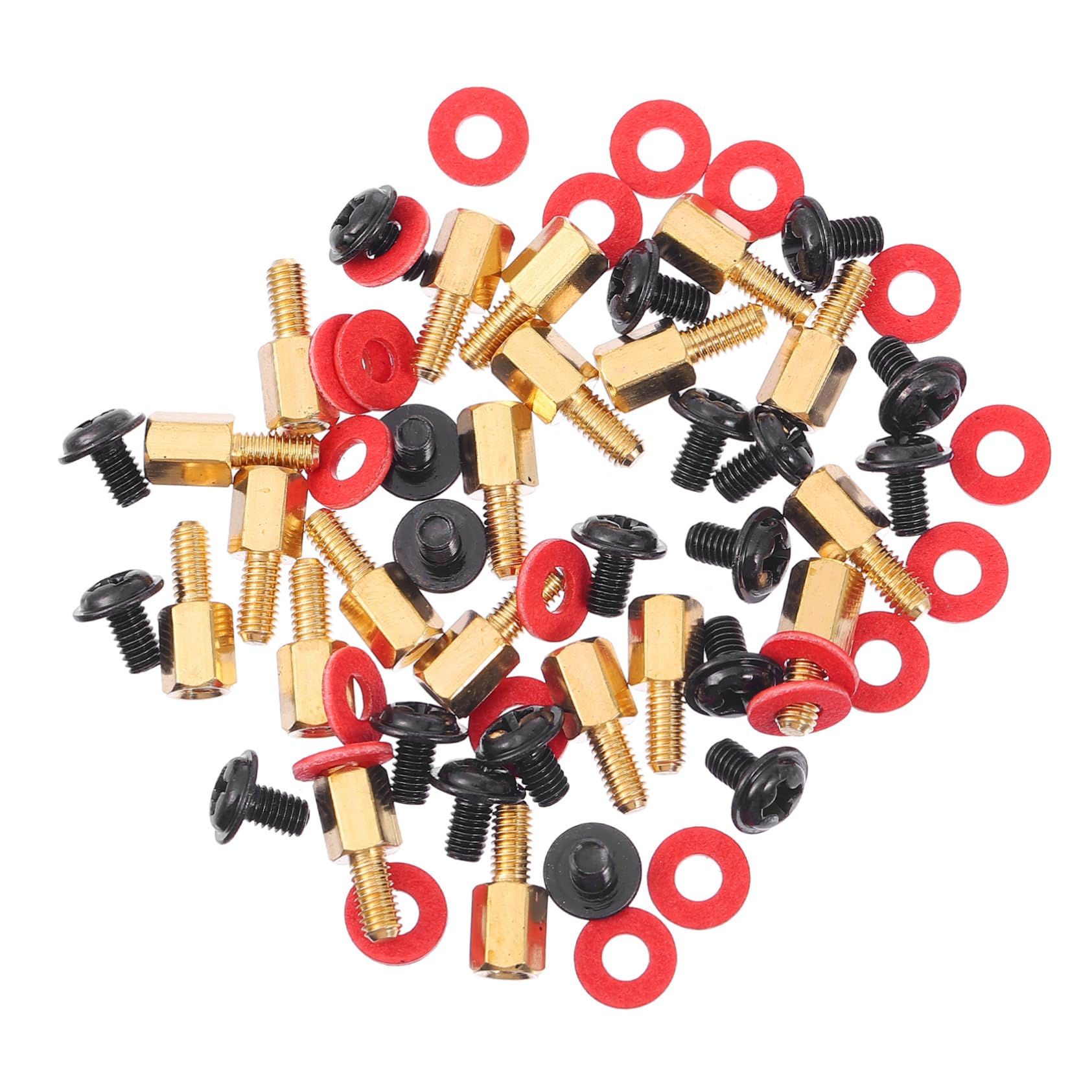 Housoutil Computer Case Motherboard Screws Kit - M3 Copper Standoffs, Insulation Washers & Mounting Hardware for PC Builds | Perfect for DIY Computer Assembly, Gaming Rigs & Workstation Setups