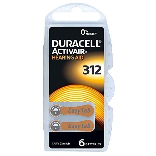 Duracell 312 Hearing Aid Batteries - 96 Pack | Long-Lasting Zinc-Air Power | Perfect for Hearing Aids & Assistive Devices | Home, Travel & Daily Use