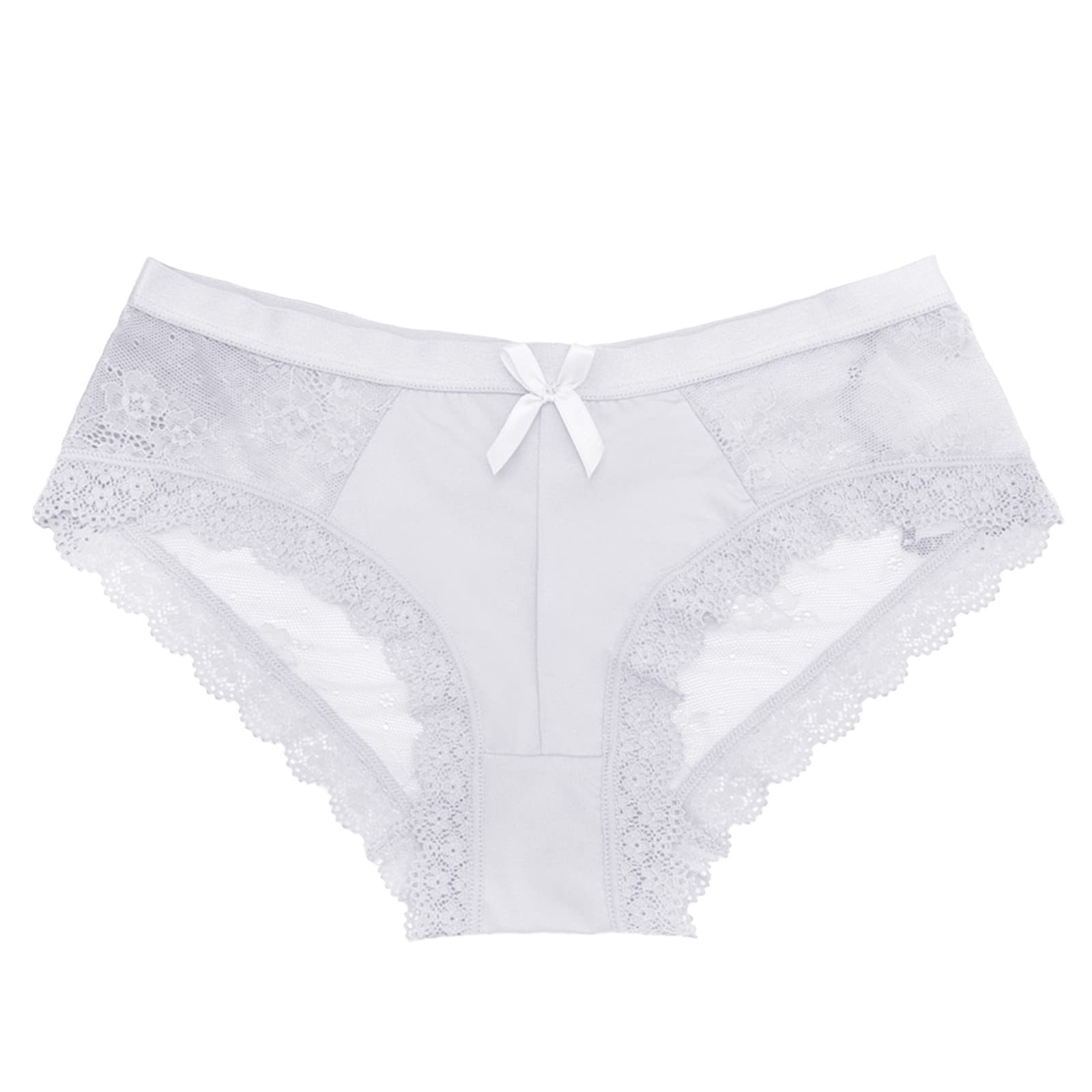 Sexy Lace Panties for Women - Bow Trim Briefs & Seamless Underwear - Perfect for Date Night, Bridal Lingerie & Everyday Comfort