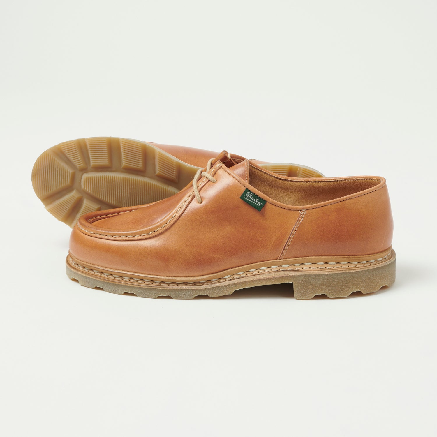 Paraboot Michael Marche Leather Walking Shoes for Men - Classic Camel Brown Vegetal Leather - Perfect for Casual Outings, Office Wear & Travel