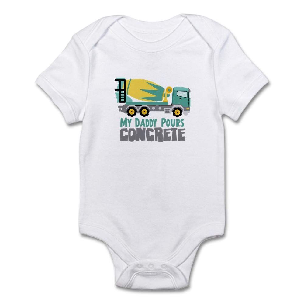 My Daddy Pours Concrete Baby Bodysuit - Funny Construction Worker Onesie for Infants & Toddlers - Perfect for Father's Day, Construction Theme Parties & Family Photos